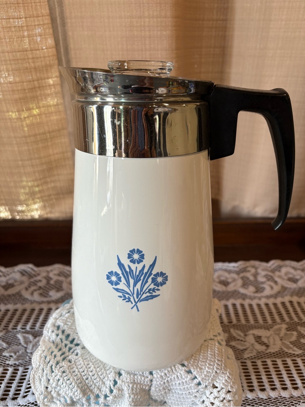 Corningware Blue Cornflower 9-cup Stovetop Percolator